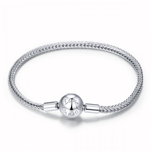 Pulsera estilo Pandora de plata con cadena de serpiente - SCB201