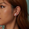 Pendientes de corazón con lazo estilo PANDORA - SCE1810