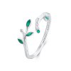 Anillo abierto con forma de hoja estilo PANDORA - BSR517-E