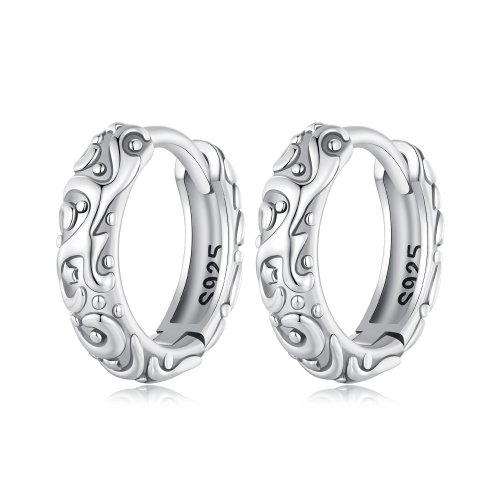 Aros de estilo Pandora con patrón retro - SCE1659
