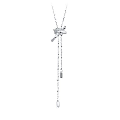 Collar con nudo en forma de Y estilo PANDORA - BSN370