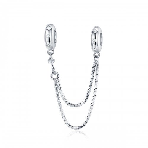 Pulsera de seguridad de cadena simple estilo Pandora en plata - SCC1419