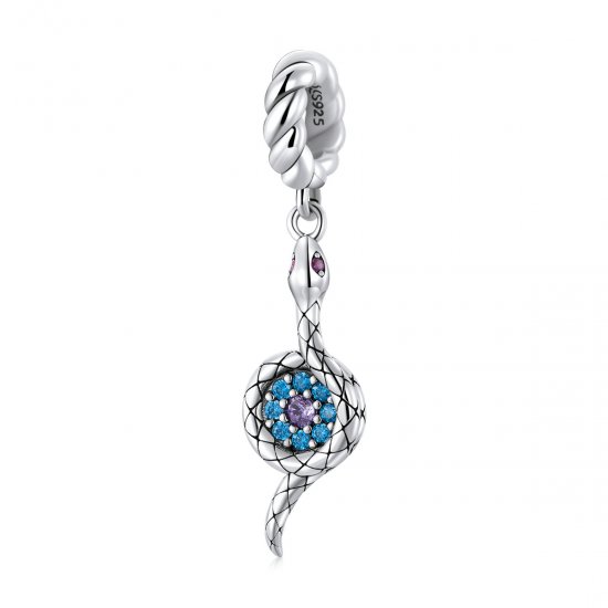 Pendiente colgante estilo Pandora con el Ojo del Demonio Serpiente - SCC2161 - Haga click en la imagen para cerrar