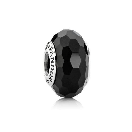 Charm Cristal de Murano Facetado Negro - PANDORA