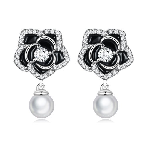 Estos aretes de perno estilo Pandora con diseño de Husky - BSE356