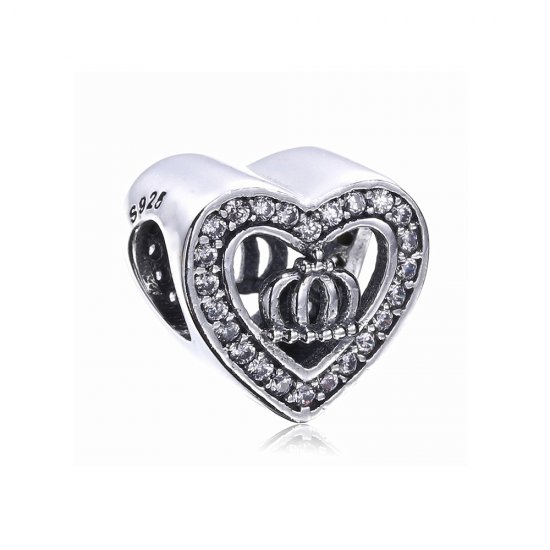 Charm en plata de ley Corona en corazon PANDORA - Haga click en la imagen para cerrar
