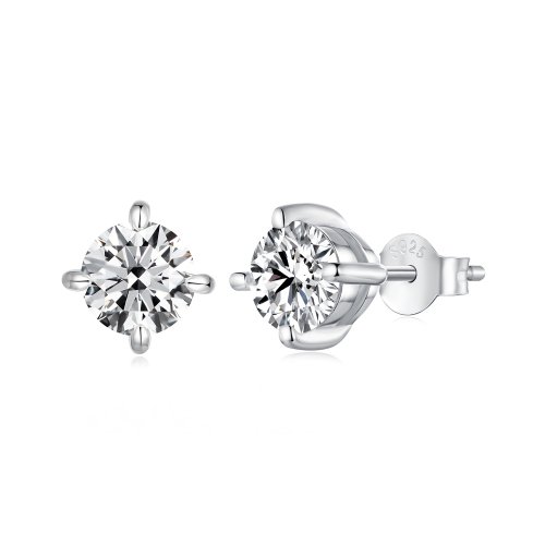 Pendientes de moissanita de 1 ct estilo PANDORA - MSE038-L
