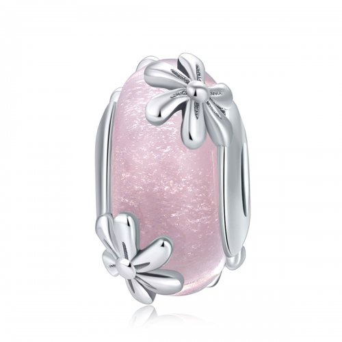 Charm de estilo Pandora de plata con flores de primavera - SCC860