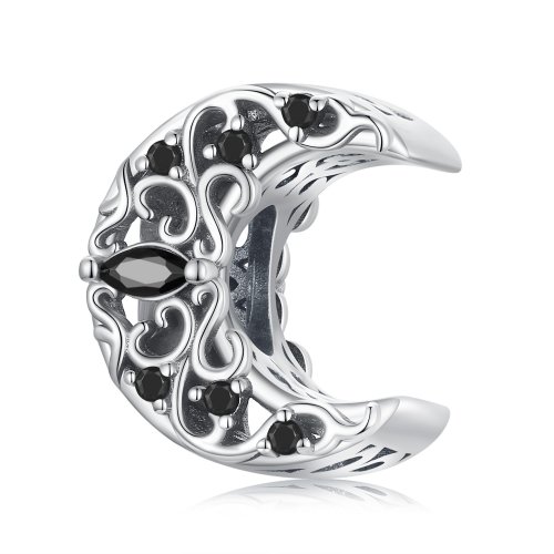 Charm de estilo Pandora con luna nocturna oscura - SCC2370