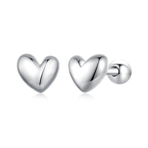 Pendientes de Estilo Pandora en forma de Corazón - BSE886