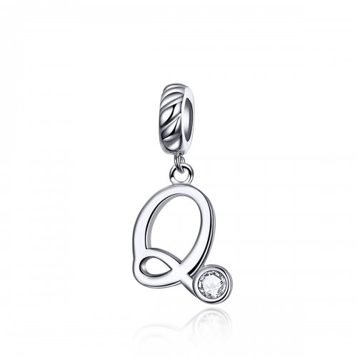 Pandora estilo plata letra Q colgante - SCC1183-Q