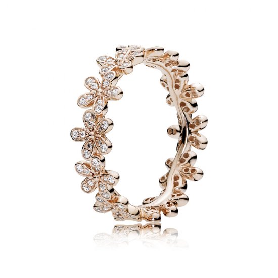 Anillo PANDORA Rose Banda de Margaritas Brillantes - Haga click en la imagen para cerrar