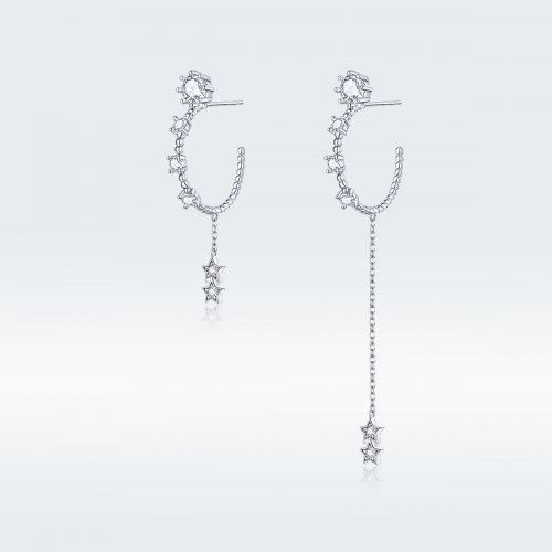 Estilo Pandora Brillantes Pendientes Colgantes - BSE310