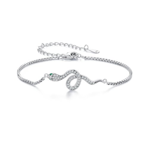 Pulsera estilo Pandora con cadena de serpiente - SCB261