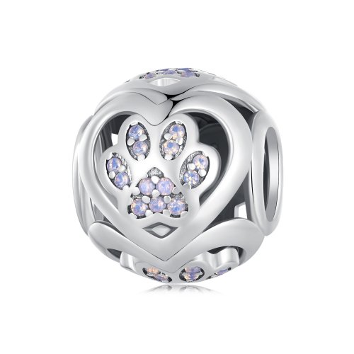 Charm estilo Pandora con huella de pata - SCC2578
