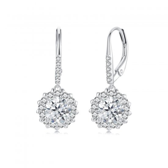 Pendientes de moissanita brillante de 1 ct estilo PANDORA (dos certificados) - MSE046 - Haga click en la imagen para cerrar