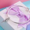 Pendiente colgante de hada de flores blancas de estilo Pandora - SCC359