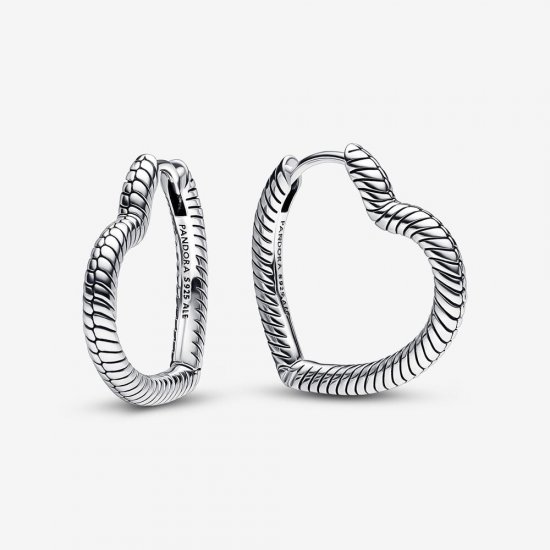 Pendientes de aro con dije de corazón de Pandora Moments - 292236C00 - Haga click en la imagen para cerrar