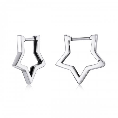 Aretes de aro en forma de estrella estilo Pandora - SCE1136