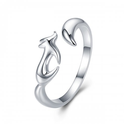 Anillo de Plata al Estilo Pandora con Zorrito - SCR478