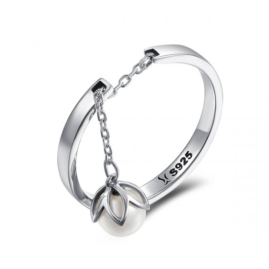 Anillo de plata estilo Pandora con lágrimas de flores - SCR165 - Haga click en la imagen para cerrar