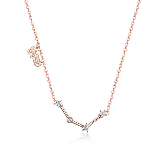 Collar estilo Pandora del signo Acuario - BSN016 - Haga click en la imagen para cerrar