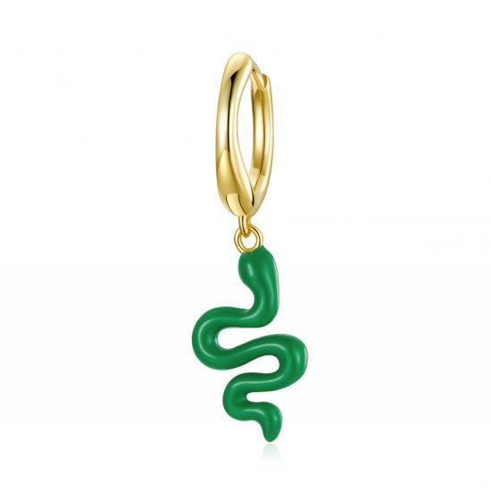 Aros estilo Pandora con serpiente verde - SCE1234 - Haga click en la imagen para cerrar