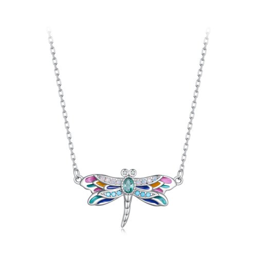 Collar estilo Pandora con libélula - BSN348