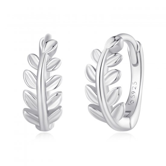 Aros de hojas al estilo Pandora - BSE500-A - Haga click en la imagen para cerrar