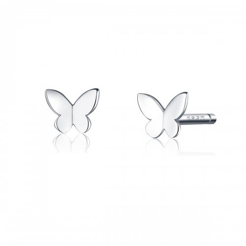 Pendientes de mariposa plateados estilo Pandora - SCE775