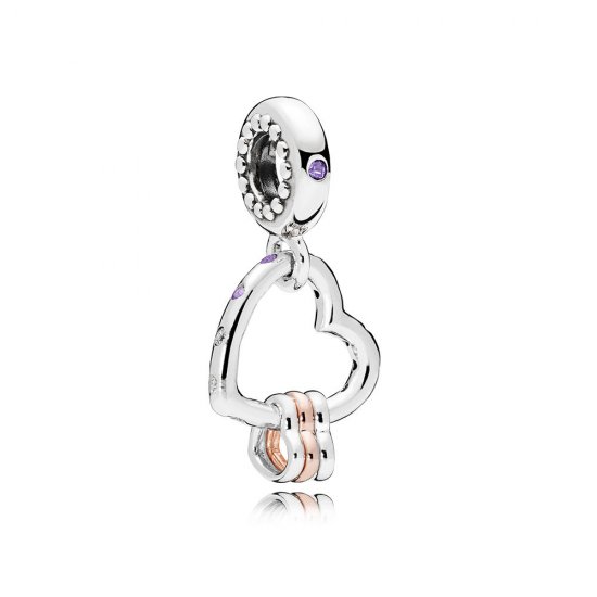 Charm colgante en plata de ley y PANDORA Rose Reflejos de Amor - Haga click en la imagen para cerrar