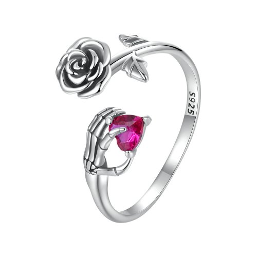 Pulsera con esqueleto de rosa estilo PANDORA - BSR606-E