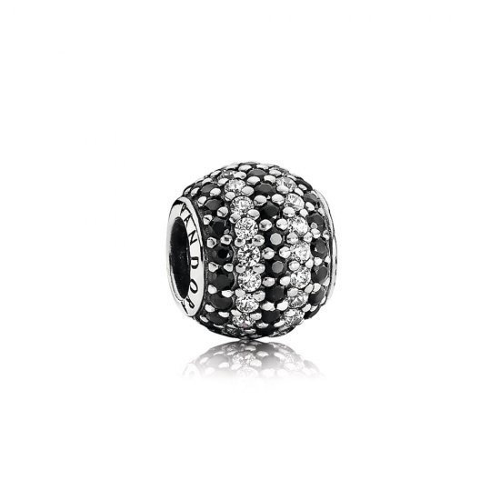 Charm Pavé Rayas Negras - PANDORA - Haga click en la imagen para cerrar