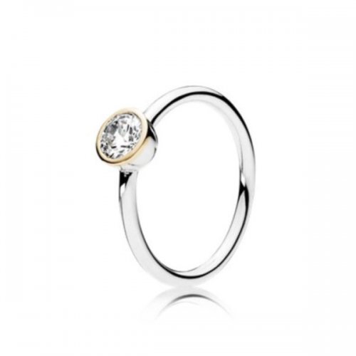 Petite Corona circular, claro zirconia cúbico PANDORA