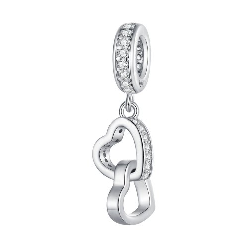 Charm de corazones entrelazados al estilo de Pandora - SCC2455