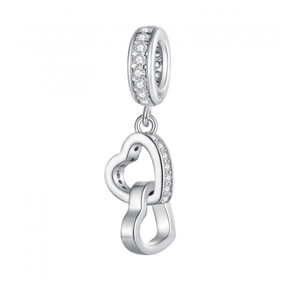 Charm de corazones entrelazados al estilo de Pandora - SCC2455 - Haga click en la imagen para cerrar