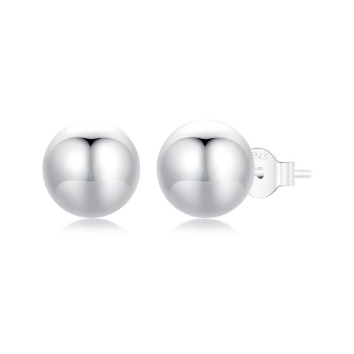 Pendientes de botón con bola mediana estilo PANDORA - SCE1725-M