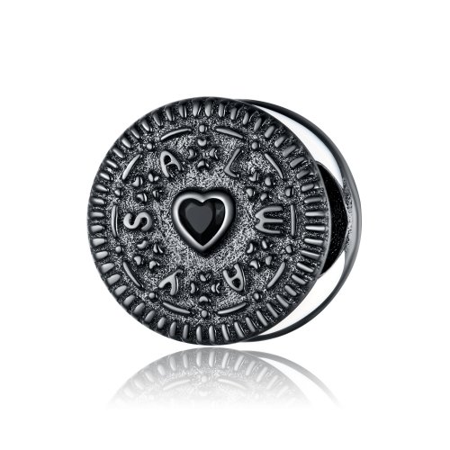 Charm tipo Pandora en plata con diseño de galleta sándwich - BSC352
