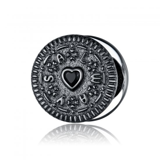 Charm tipo Pandora en plata con diseño de galleta sándwich - BSC352 - Haga click en la imagen para cerrar