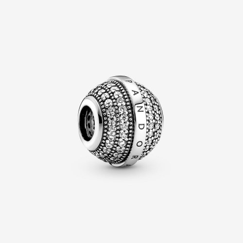 Charm PANDORA Pave y Logo - 799489C01