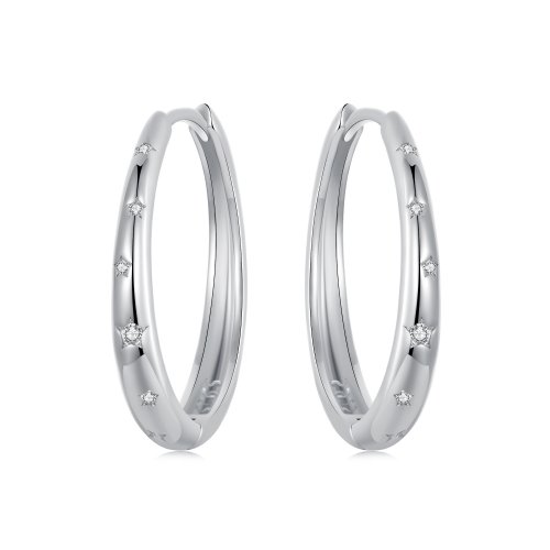 Pendientes de estrella estilo PANDORA - BSE956