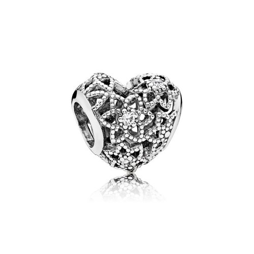 Charm en plata de ley Corazón Floreciente - PANDORA