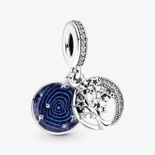 Dije doble colgante PANDORA Árbol y Luna de la Galaxia - 799645C01