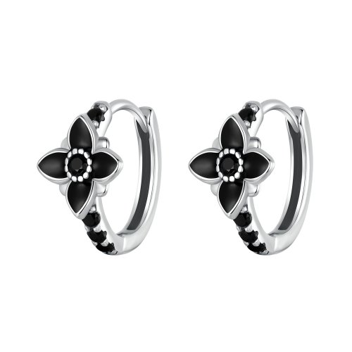 Pendientes estilo PANDORA con diseño de flor de noche - SCE1801