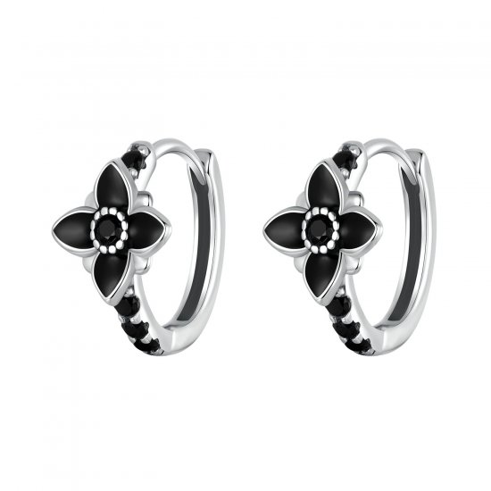 Pendientes estilo PANDORA con diseño de flor de noche - SCE1801 - Haga click en la imagen para cerrar