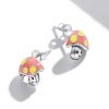 Estilo Pandora - Lindos Pendientes de Botón en forma de Setita - SCE1336