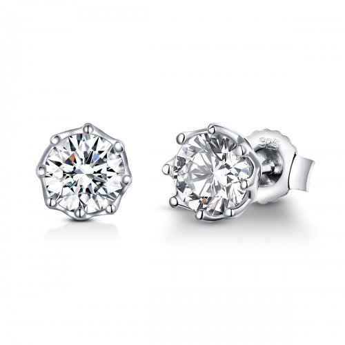 Pendientes de tuerca de plata estilo Pandora - SCE499