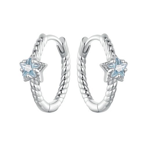 Pendientes de estrella estilo PANDORA - BSE1090