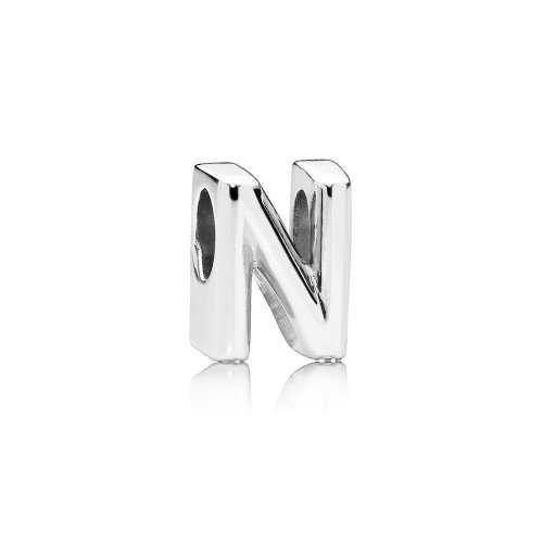 Charm en plata de ley Letra N - PANDORA