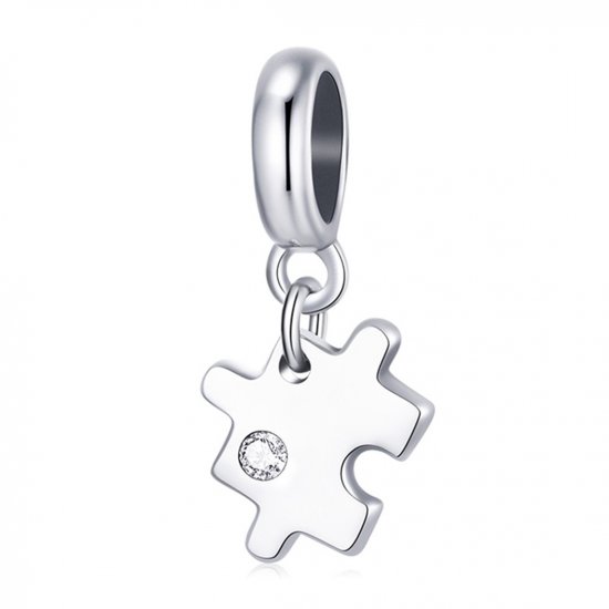 Pendiente de Moda Estilo Pandora con Diseño de Rompecabezas - SCX133 - Haga click en la imagen para cerrar